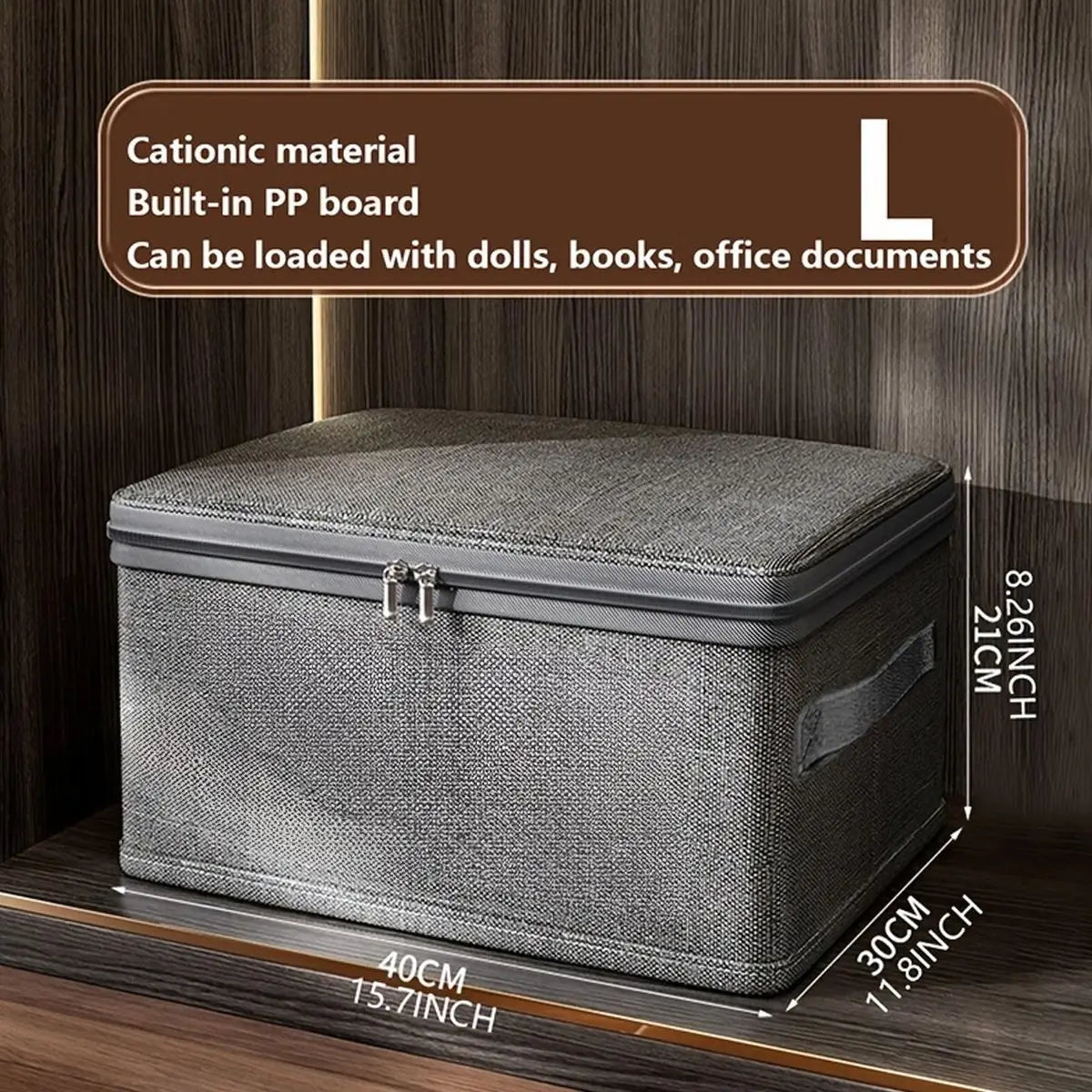 Boîte de Rangement Pliable Effet Lin – Organiseur Armoire