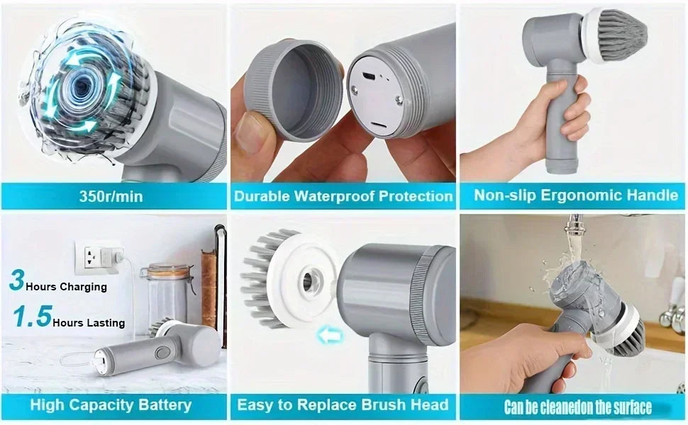 Brosse de nettoyage électrique sans fil – vue 10