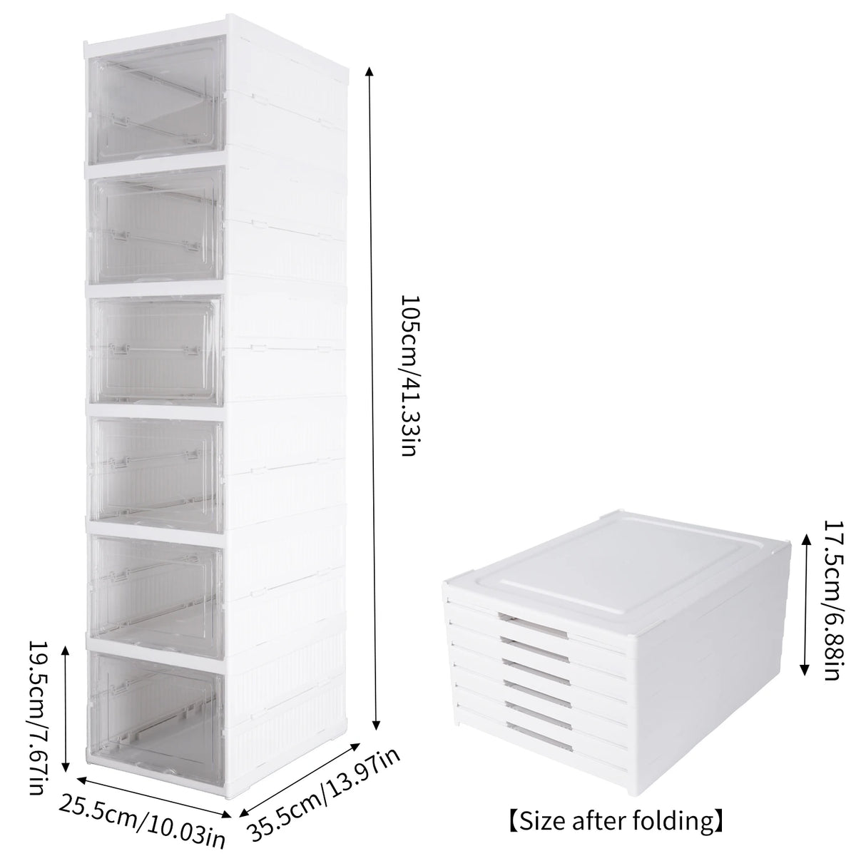 Meuble à chaussures pliable 6 niveaux – vue 18