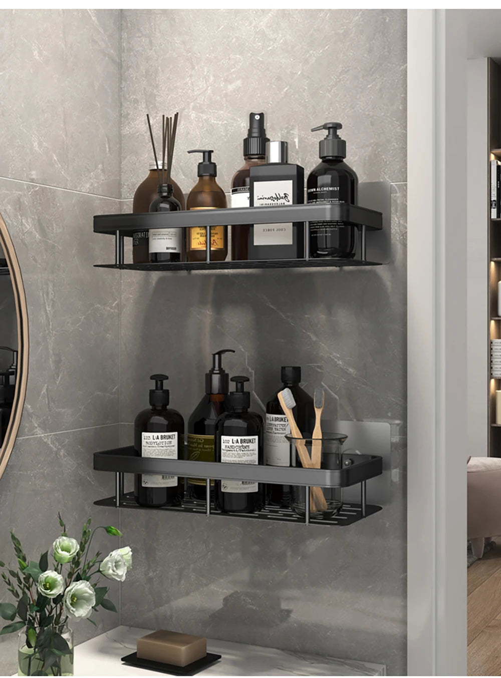 Étagère de douche sans perçage – vue 17