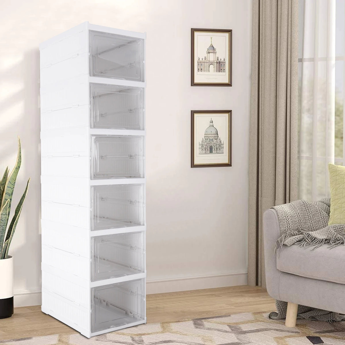 Meuble à chaussures pliable 6 niveaux – vue 6