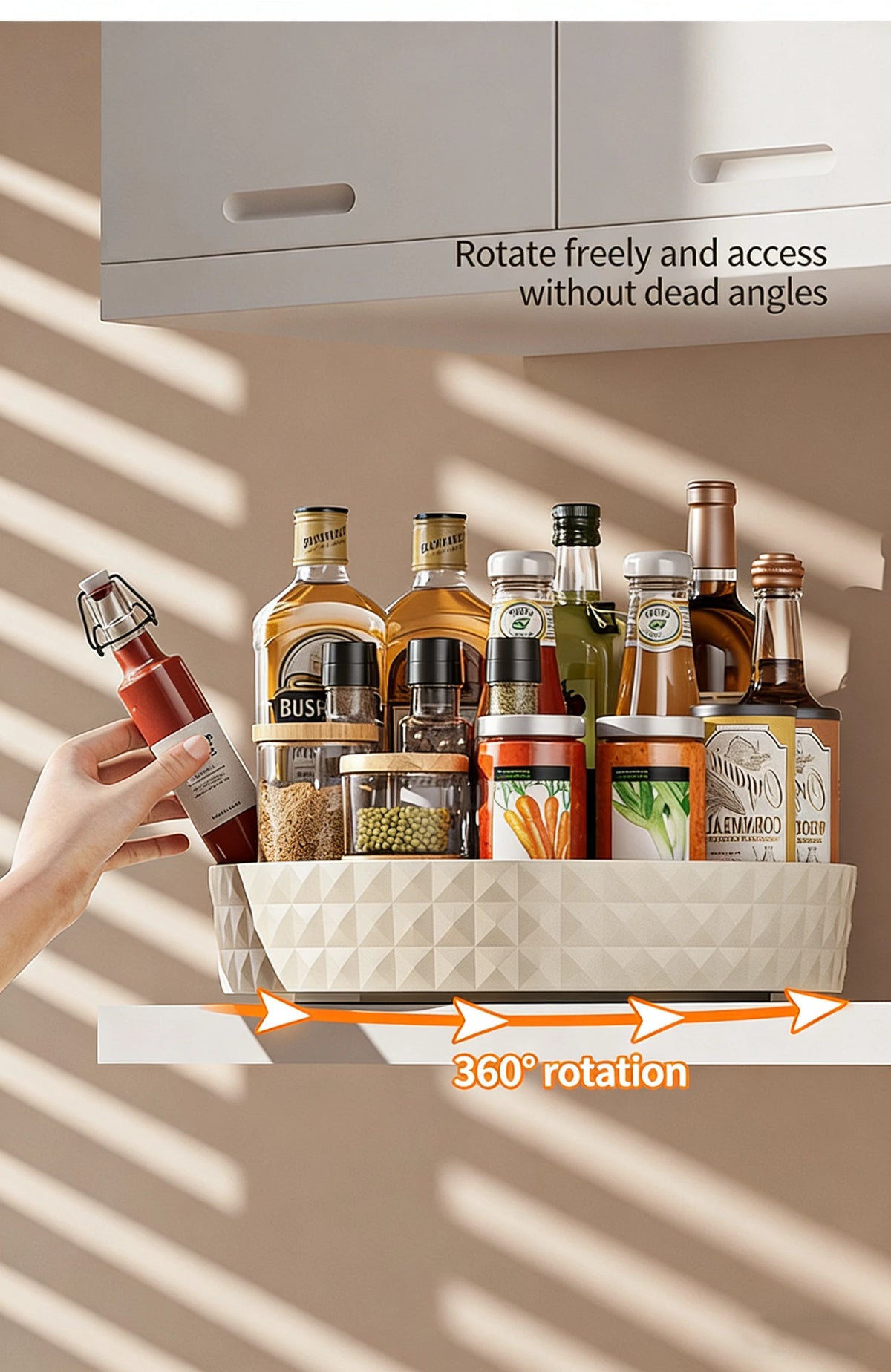Plateau tournant 360° de rangement cuisine – vue 6