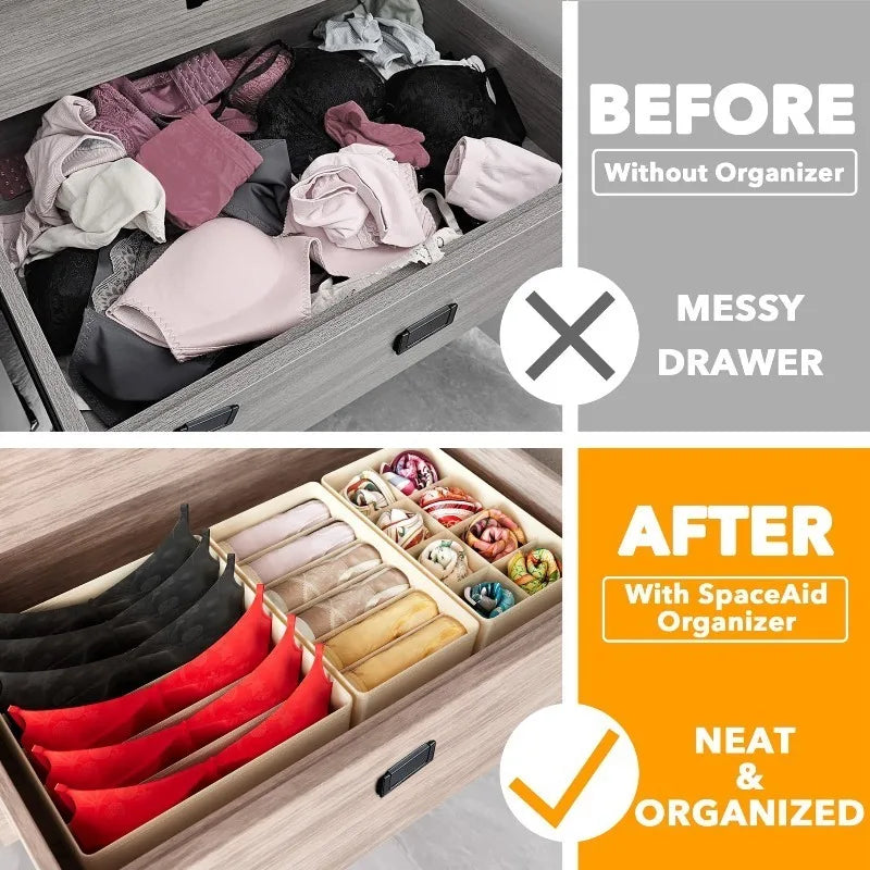 Organiseur de tiroir multi-compartiments pour sous-vêtements et chaussettes – vue 4