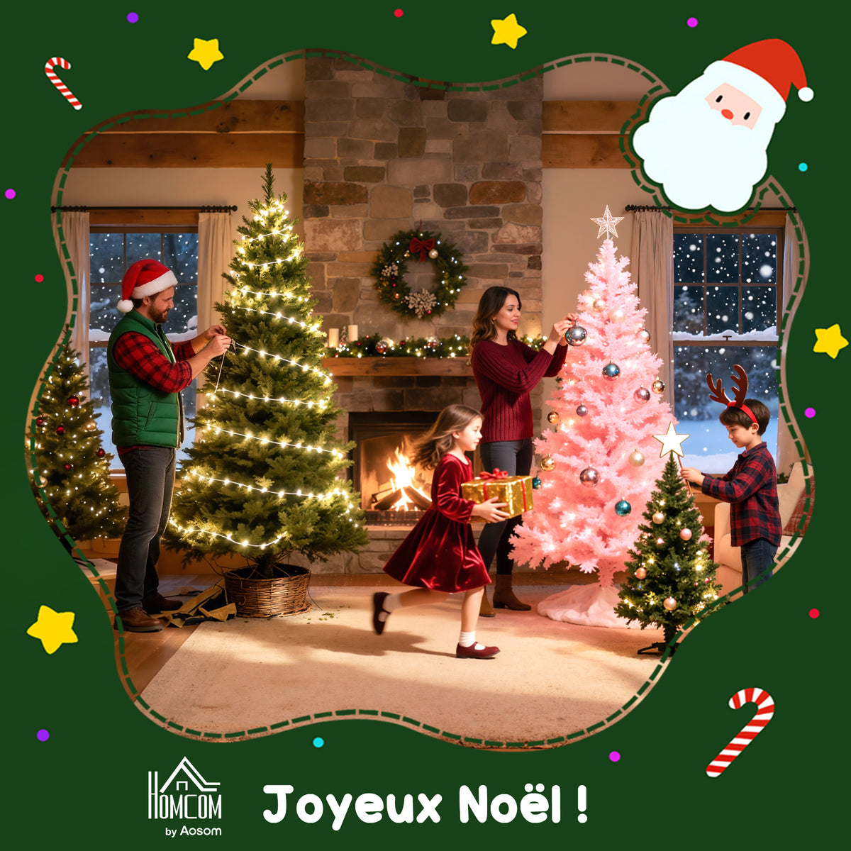 Sapin de Noël artificiel 180 cm lumineux – vue 9