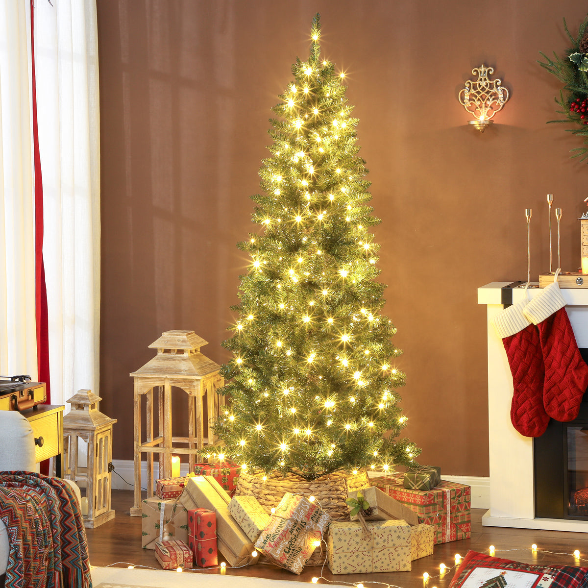 Sapin de Noël artificiel 180 cm lumineux – vue 6