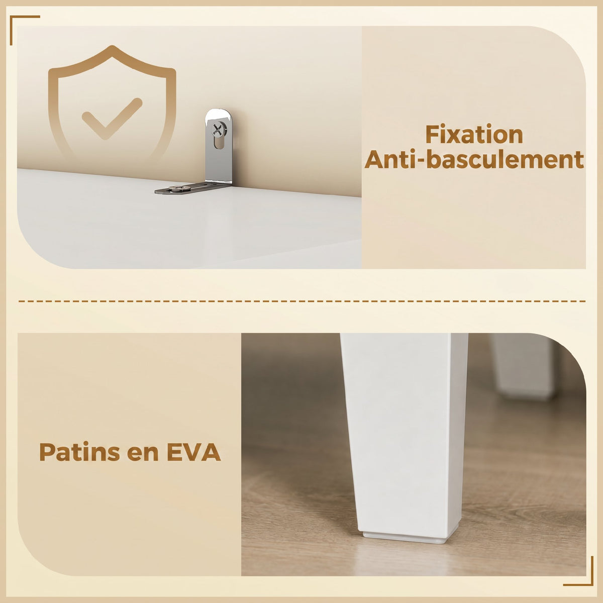 Colonne de salle de bain blanche 4 portes – vue 3